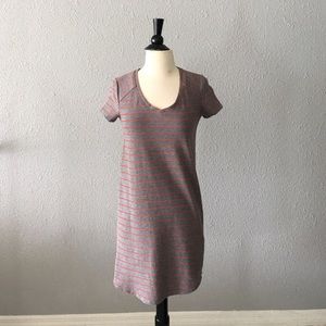 Grey and orange striped merona t-shirt dress